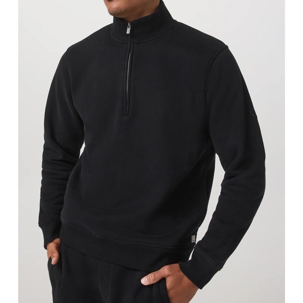 VUORI Coronado Half Zip Pullover Men's Size Small Black Heather Sweater